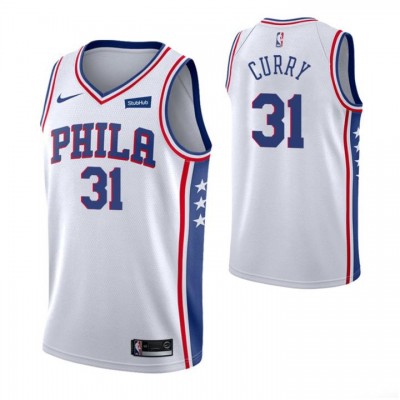 Nike Philadelphia 76ers #31 Seth Curry White Youth NBA Swingman Association Edition Jersey